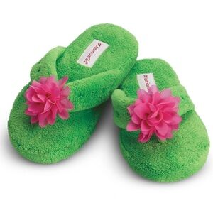 American Girl Size Small (1-3) Girls Lea’s Rainforest Green Slippers